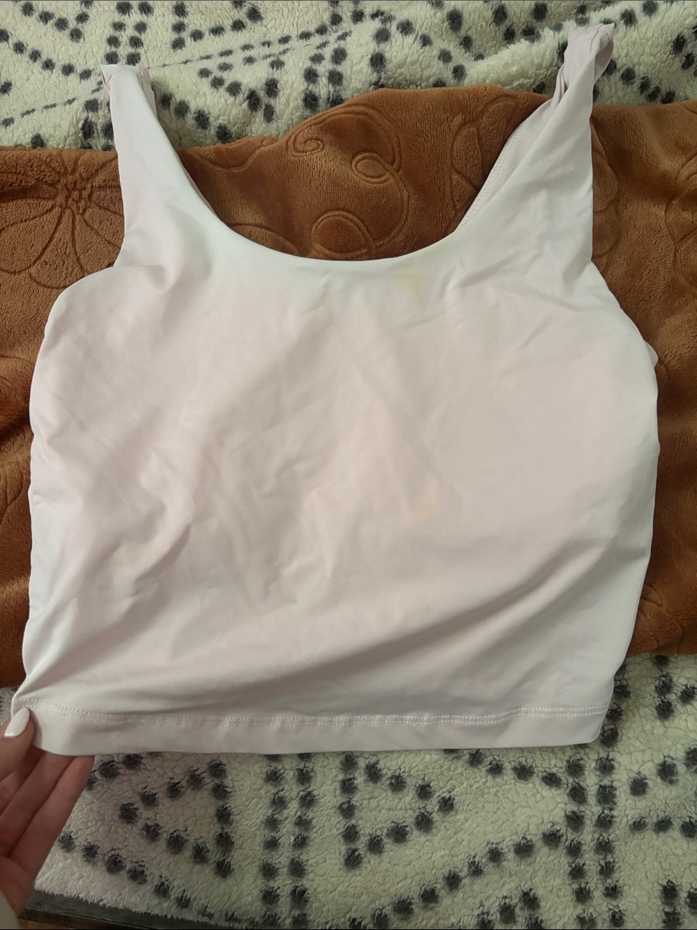 Ocean Drive Pale Pink Scoop Neck Crop Tank